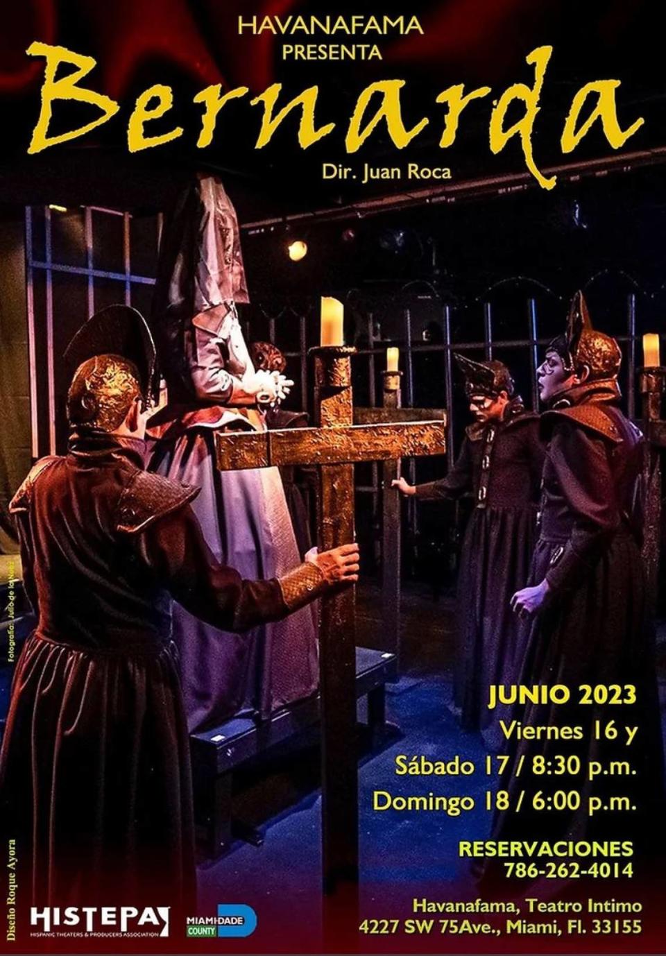  Flyer de promoción de ‘Bernarda’, diseñado por Roque Ayora.