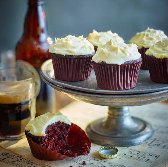 <p>Stout brings a depth of flavour to these cakes, as well as keeping them beautifully light and moist</p><p><strong>Recipe: </strong><a href="https://www.goodhousekeeping.com/uk/food/recipes/guinness-chocolate-cupcakes" rel="nofollow noopener" target="_blank" data-ylk="slk:Guinness Chocolate Cupcakes;elm:context_link;itc:0;sec:content-canvas" class="link "><strong>Guinness Chocolate Cupcakes</strong></a><br><br></p>