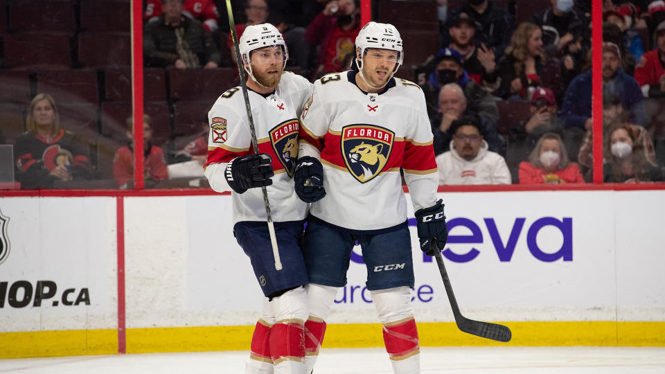 Sam Bennett (9) and Sam Reinhart (13) would draw interest at the NHL trade deadline if the Panthers decided to sell. (Marc DesRosiers-USA TODAY Sports)