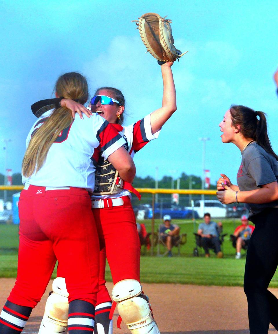 Norwayne players erupt after the final out.