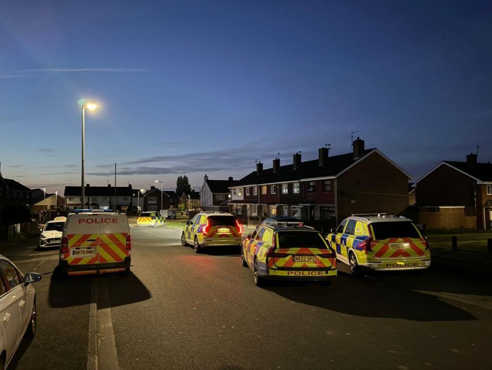 The Northern Echo: Armed police in Burwell Road, Middlesbrough