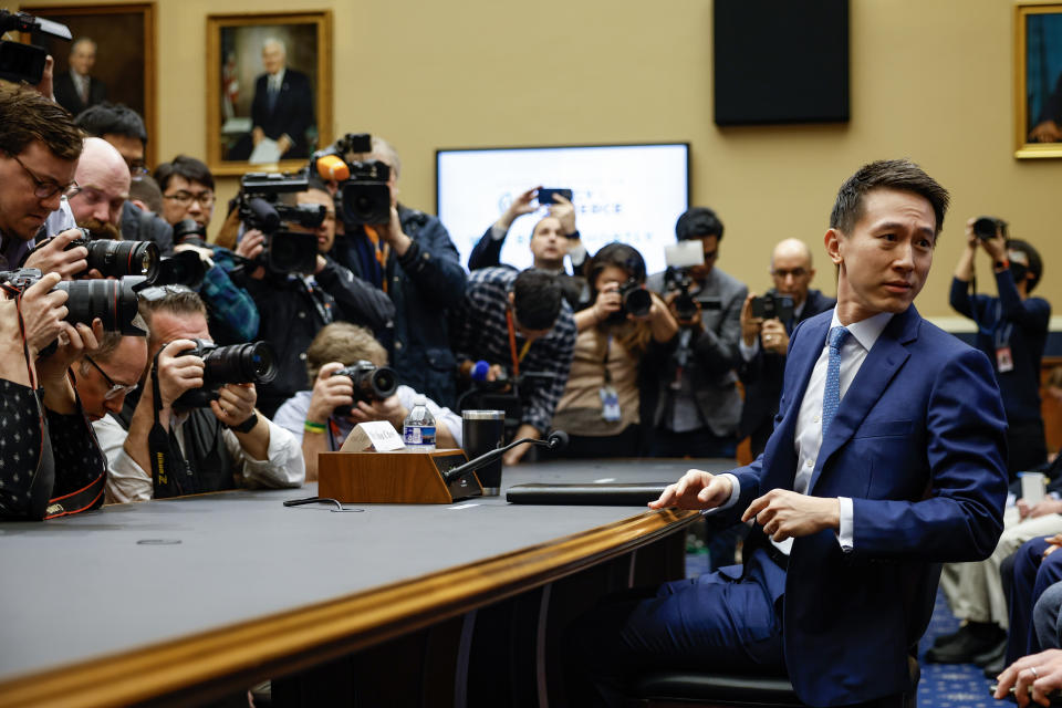 TikTok CEO Shou Zi Chew prepares to testify before the House Energy and Commerce Committee.