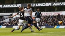 Tottenham Hotspur v West Bromwich Albion - Premier League - White Hart Lane - 14/1/17 Tottenham's Harry Kane scores their fourth goal to complete his hat trick Action Images via Reuters / Paul Childs Livepic