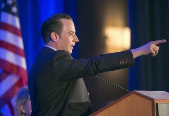 Reince Priebus, chairman of the Republican National Committee, at an RNC meeting in 2013. (Photo: Damian Dovarganes/AP)