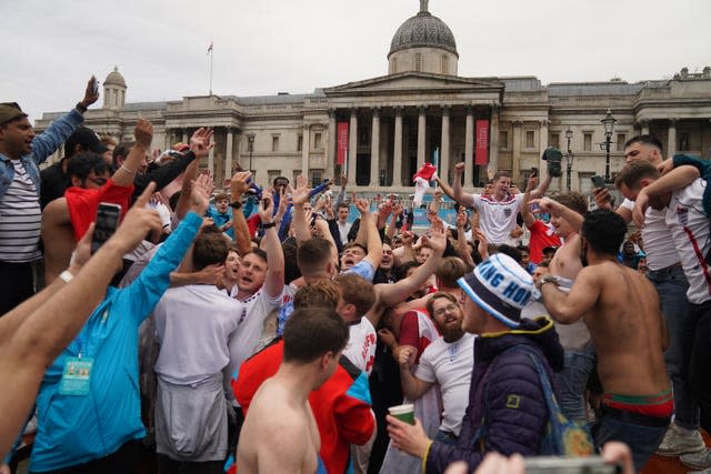 Fans watch England v Germany