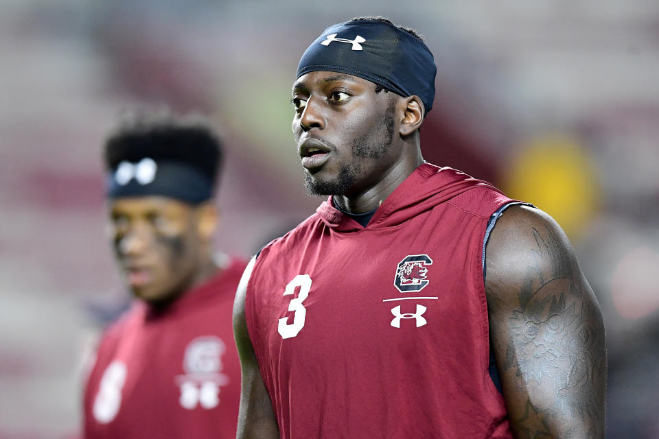 Javon Kinlaw has kept his weight in check. (Photo by Jacob Kupferman/Getty Images)