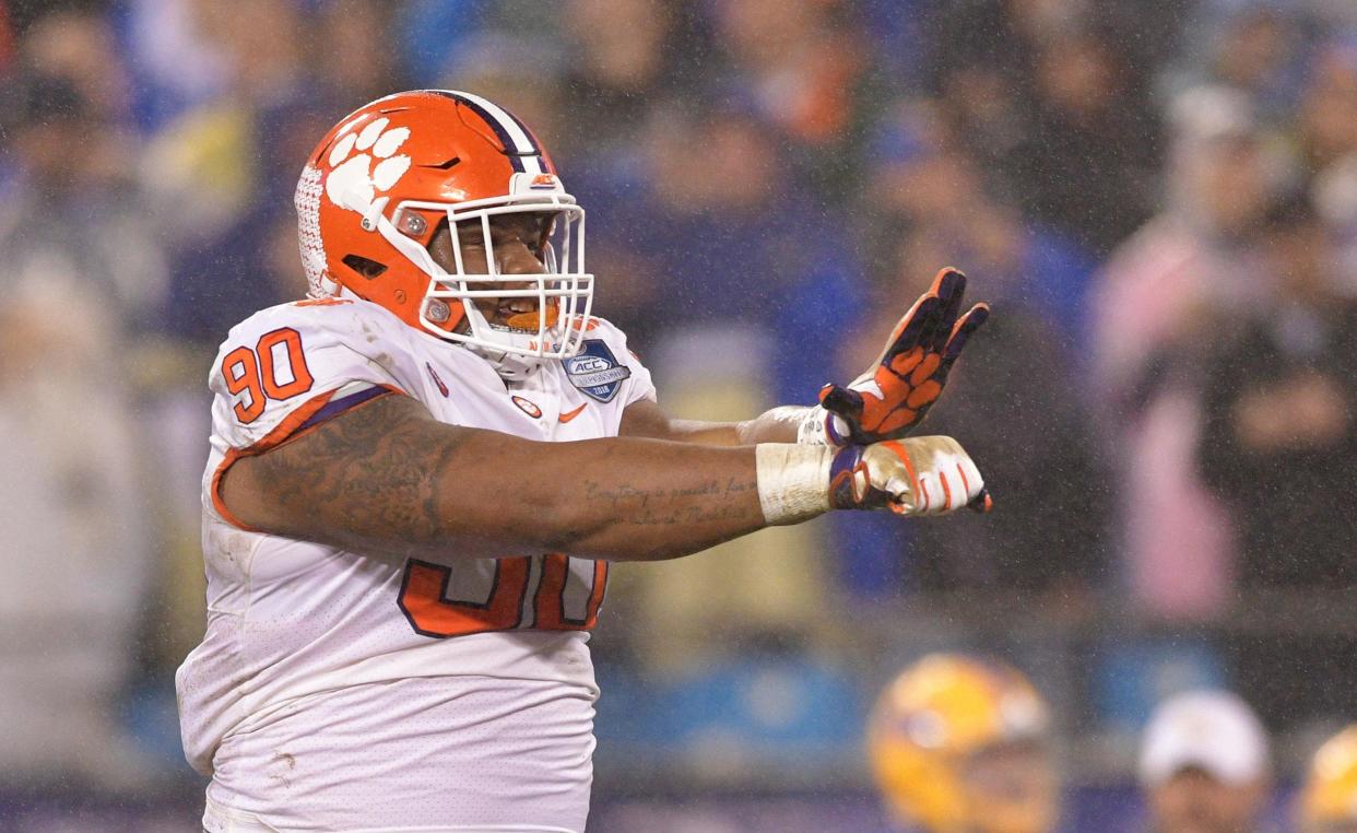 Dexter Lawrence of Clemson might slip after failing a drugs test in 2018: Getty