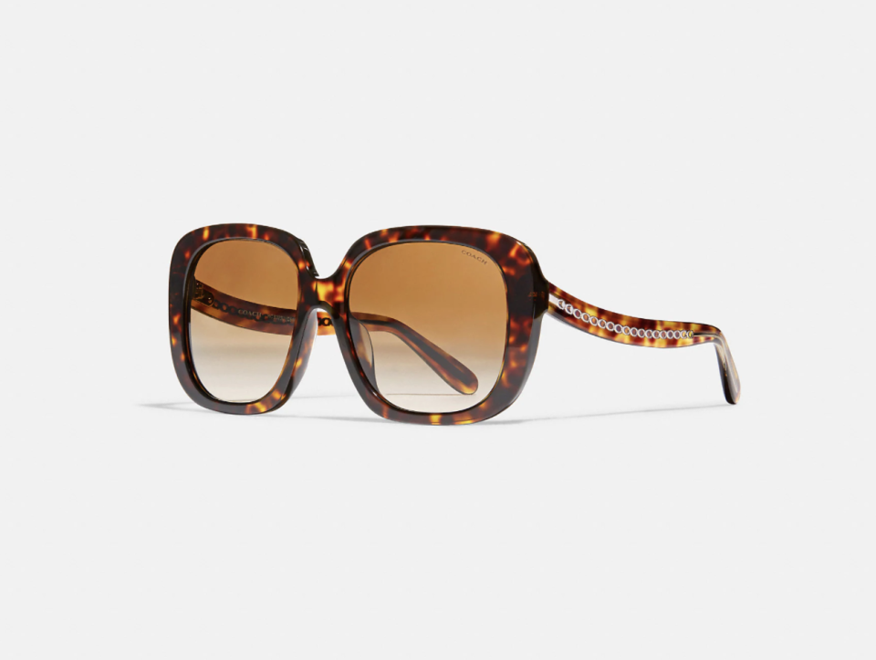 Sculpted Signature Square Frame Sunglasses- Coach Canada