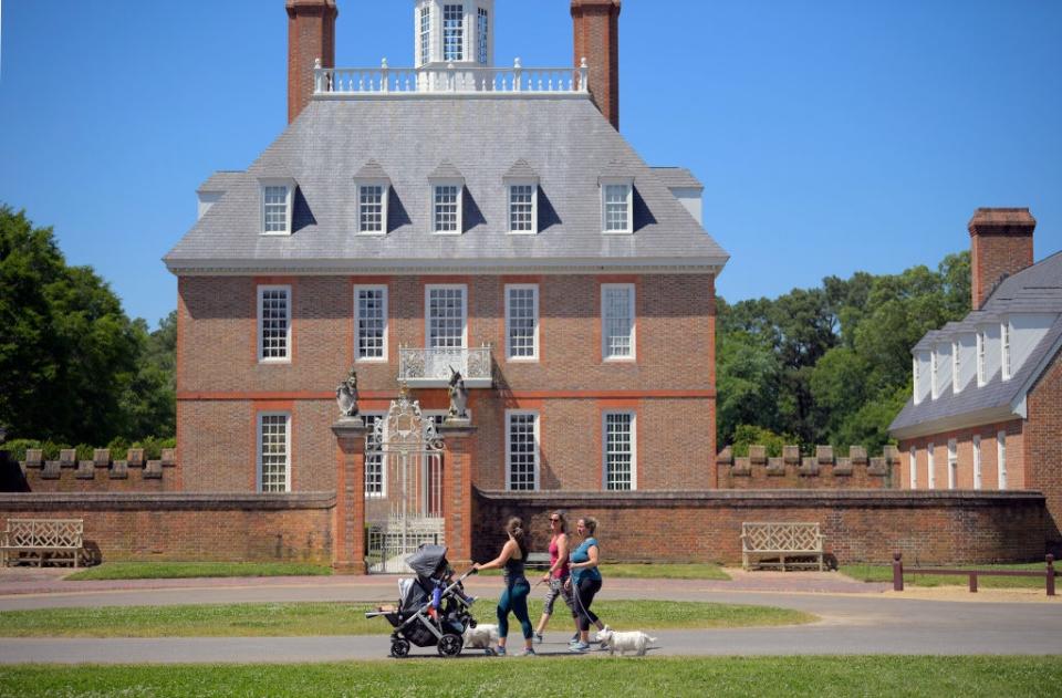 The Governor’s Palace in a Colonial Williamsburg.