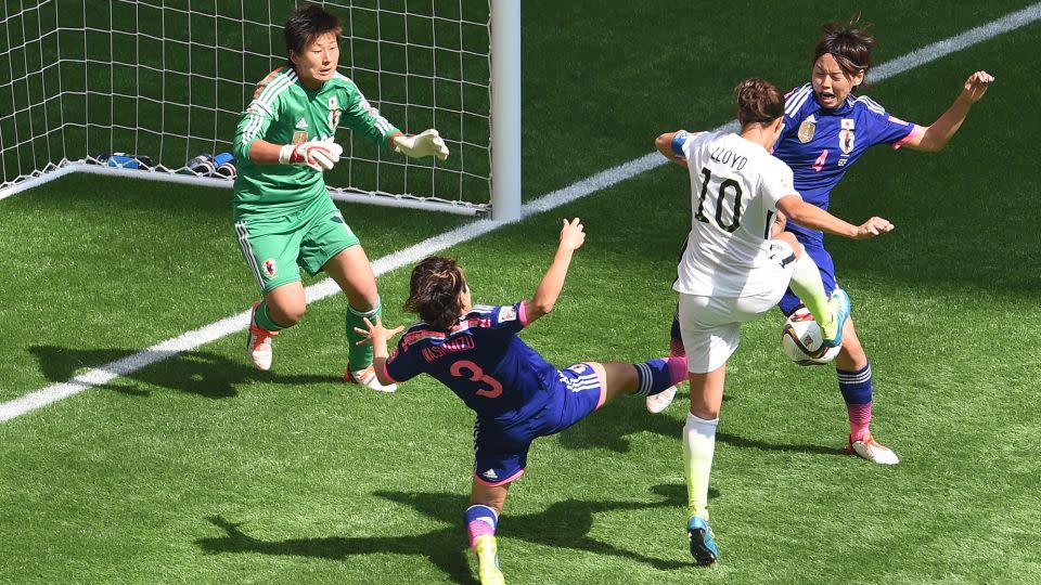 Lloyd got the US off to a perfect start in the 2015 World Cup Final. - Carmen Jaspersen/dpa/picture-alliance/AP