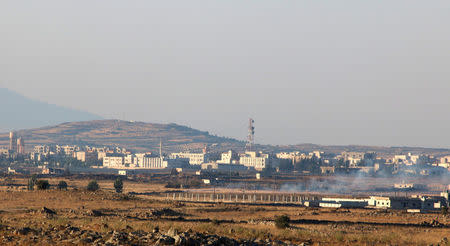 FILE PHOTO: A general view shows Baath city, bordering the Israeli-occupied Golan Heights, Syria June 24, 2017. REUTERS/Alaa Al-Faqir/File Photo
