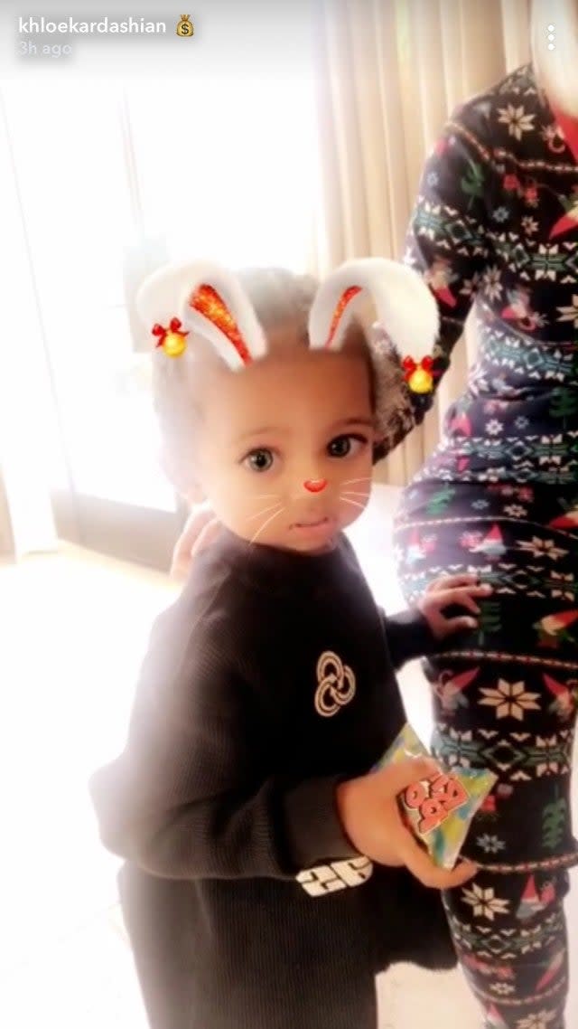 Saint West on Christmas