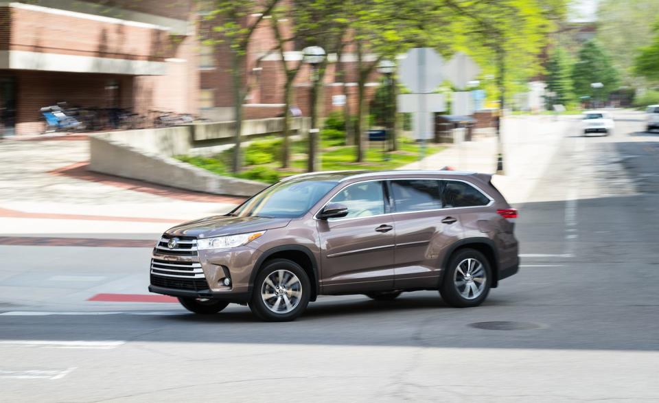 <p>The Highlander’s sales uptick can be counted among Toyota’s biggest wins in 2017, as its numbers were up more than 12 percent compared with 2016. This family-oriented three-row crossover is hardly exciting, but it did receive an update for 2017 that brought a more powerful engine and new standard safety tech. <a rel="nofollow noopener" href="https://www.caranddriver.com/reviews/2017-toyota-highlander-in-depth-model-review" target="_blank" data-ylk="slk:READ MORE ››;elm:context_link;itc:0;sec:content-canvas" class="link ">READ MORE ››</a></p>