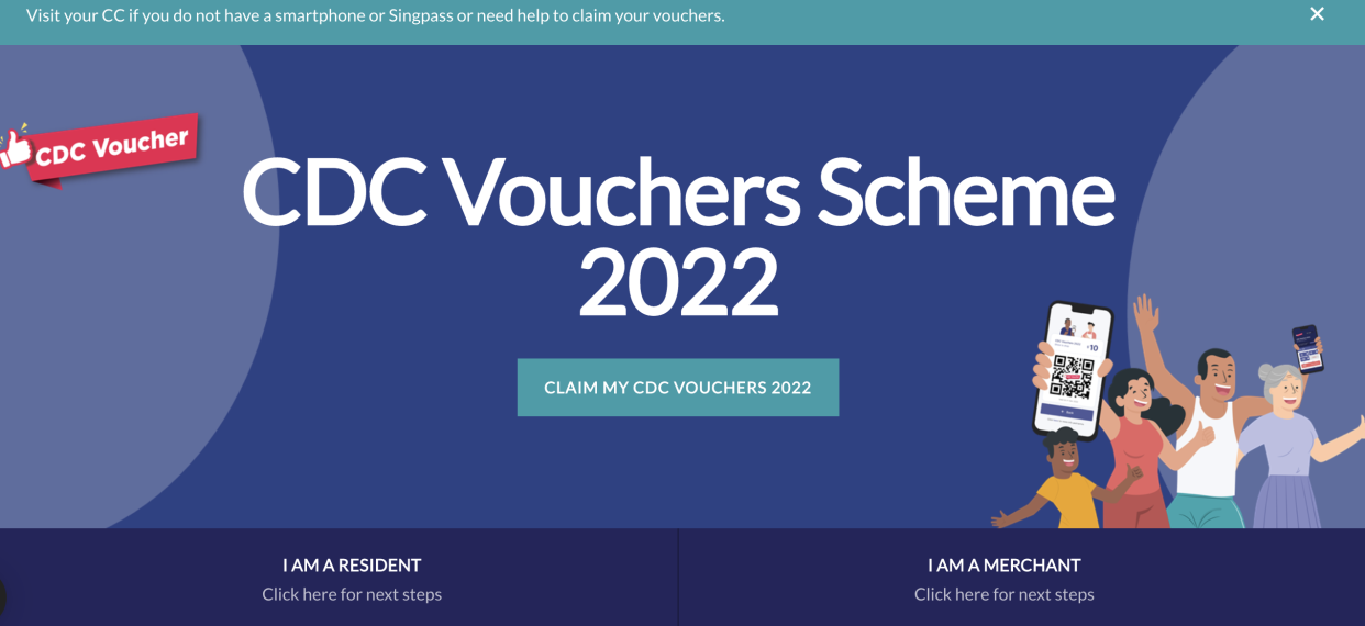 Singaporean households can start collecting the second tranche of CDC vouchers worth $100 from 11 May, 2022. (SCREENCAP: vouchers.cdc.gov.sg)