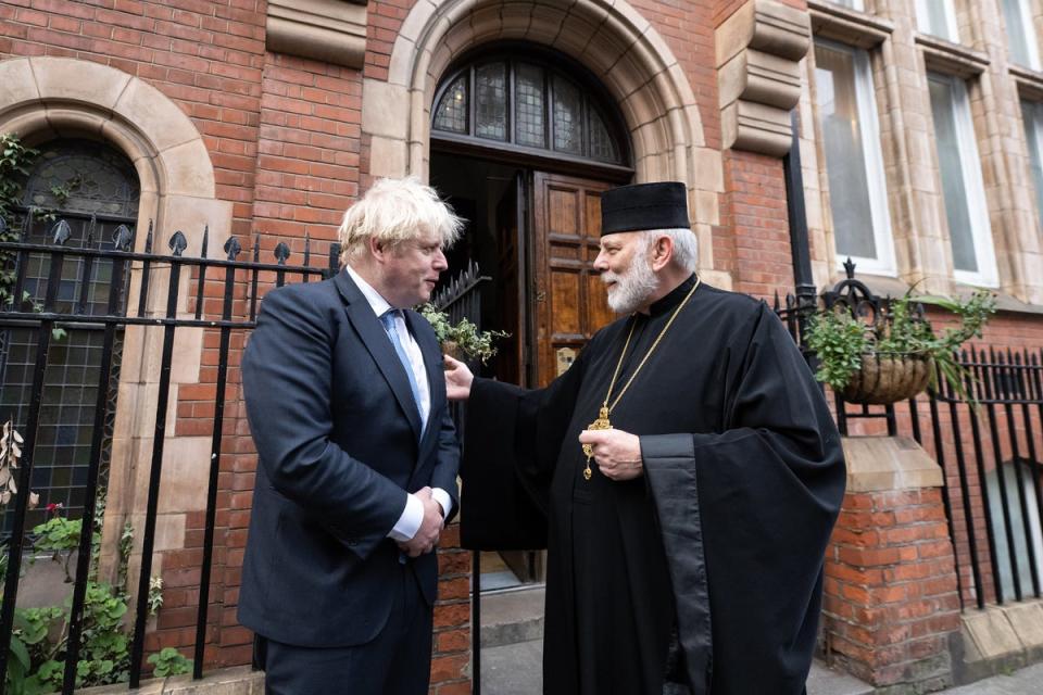 Boris Johnson called on the bishop for advice at the start of the full-scale invasion (Courtesy of Holy Family Cathedral)