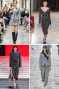 <p>Sleek and chic and not surprising at all, slate gray popped up on countless fall 2020 runways, from New York to Milan to Paris. Whether you go for a blazer, sweater, or structured dress form, this is one way to stand out and dress for a day in the city.</p><p><em>Clockwise from top left: Coperni, Altuzarra, Christian Dior, Prada</em></p>