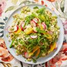 <p>This salad is loaded with colorful produce: fresh mint, snap peas, radishes and oranges. For pretty snap pea slices, cut them into long, thin strips. <a href="https://www.eatingwell.com/recipe/7944538/orange-mint-freekeh-salad-with-lima-beans/" rel="nofollow noopener" target="_blank" data-ylk="slk:View Recipe;elm:context_link;itc:0;sec:content-canvas" class="link ">View Recipe</a></p>