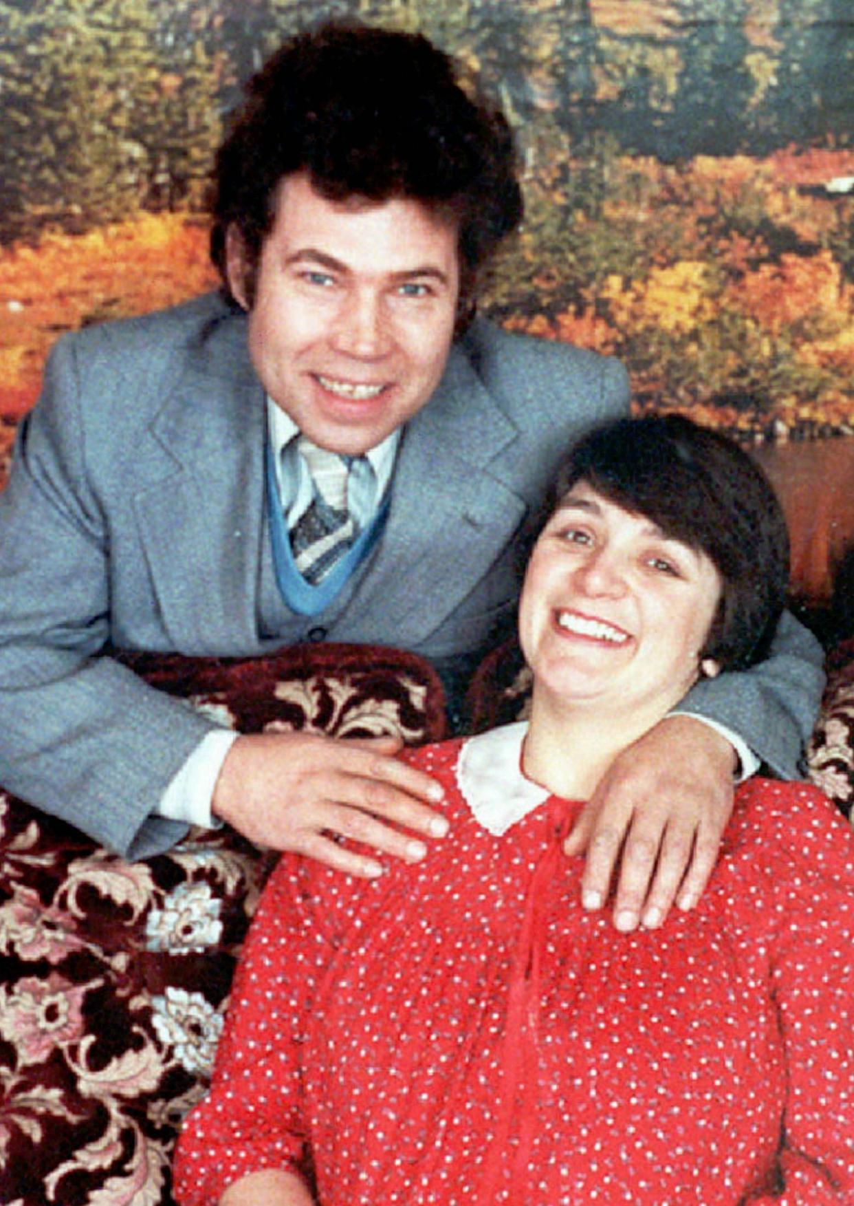 FILE -- Undated file photo of serial killer Rosemary West and her husband Fred, who was found hanged in his prison cell awaiting trial on 12 murder charges. Britain's Home Secretary Jack Straw has decided that Rosemary West, 43, who was convicted in November 1995 of killing 10 young women and children, should never be freed and has imposed a life tariff on her sentence. West, who was informed of Straw's decision last week, could have possibly been entitled to be released after serving a minimum of 15 years in jail. (AP Photo/PA/Files) *UNITED KINGDOM OUT*