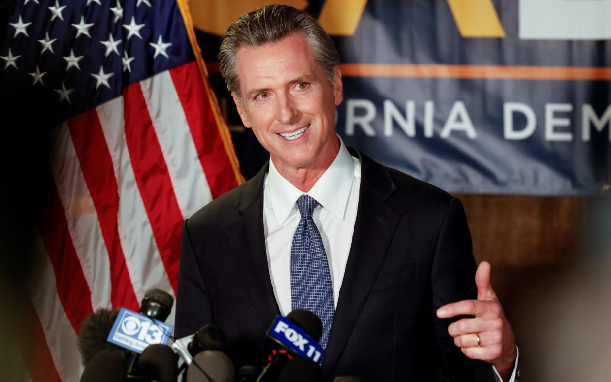 Gavin Newsom has comfortably won more than 50 per cent of the vote, according to US media projections - REUTERS