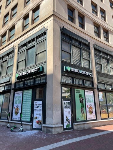 A Louisville location of Green District, which offers chopped salads. The Cincinnati location is at 33 E. Sixth St., Downtown.