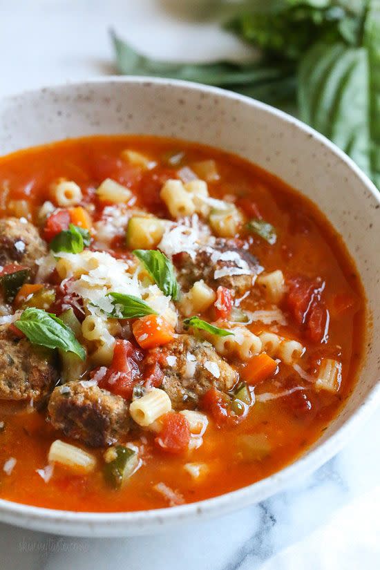 Instant Pot Turkey Meatball And Ditalini Soup