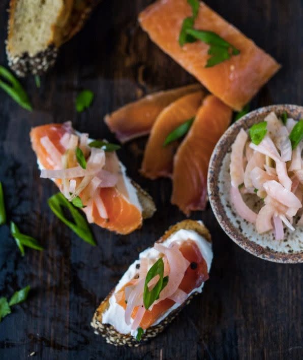 <strong>Get the <a href="http://www.feastingathome.com/salt-cured-salmon-with-juniper-and-vodka/">Salt Cured Salmon With Juniper, Rosemary And Lemon Zest recipe</a>&nbsp;from Feasting at Home</strong>