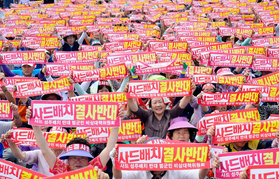 THAAD anti-missile protest