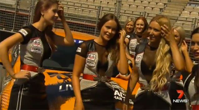 Opponents say grid girls are an anacronism and need to go from motor racing. Source: 7 News