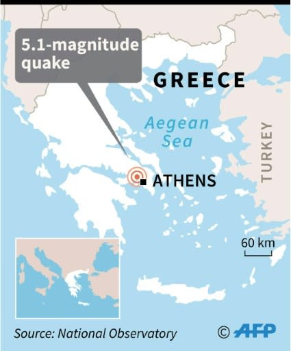 The 5.1-magnitude quake struck north of Athens