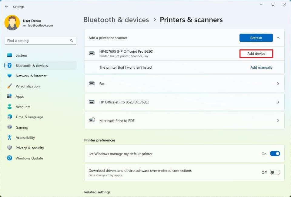 Windows 11 install Wi-Fi printer