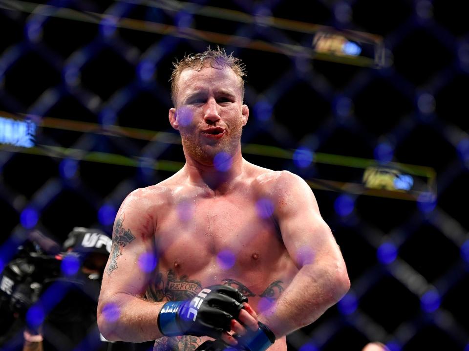UFC interim lightweight champion Justin Gaethje has a record of 22-2 (19 KOs) (Getty Images)