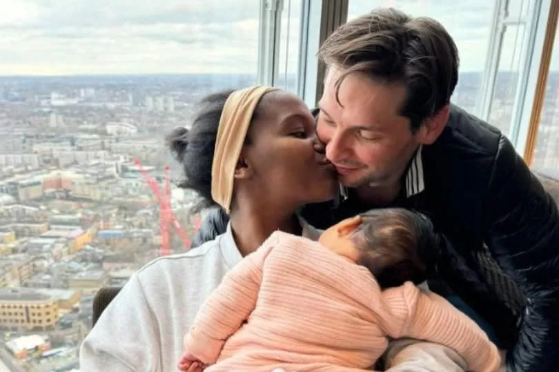 Oti and Marius with their baby girl -Credit:Oti Mabuse Instagram