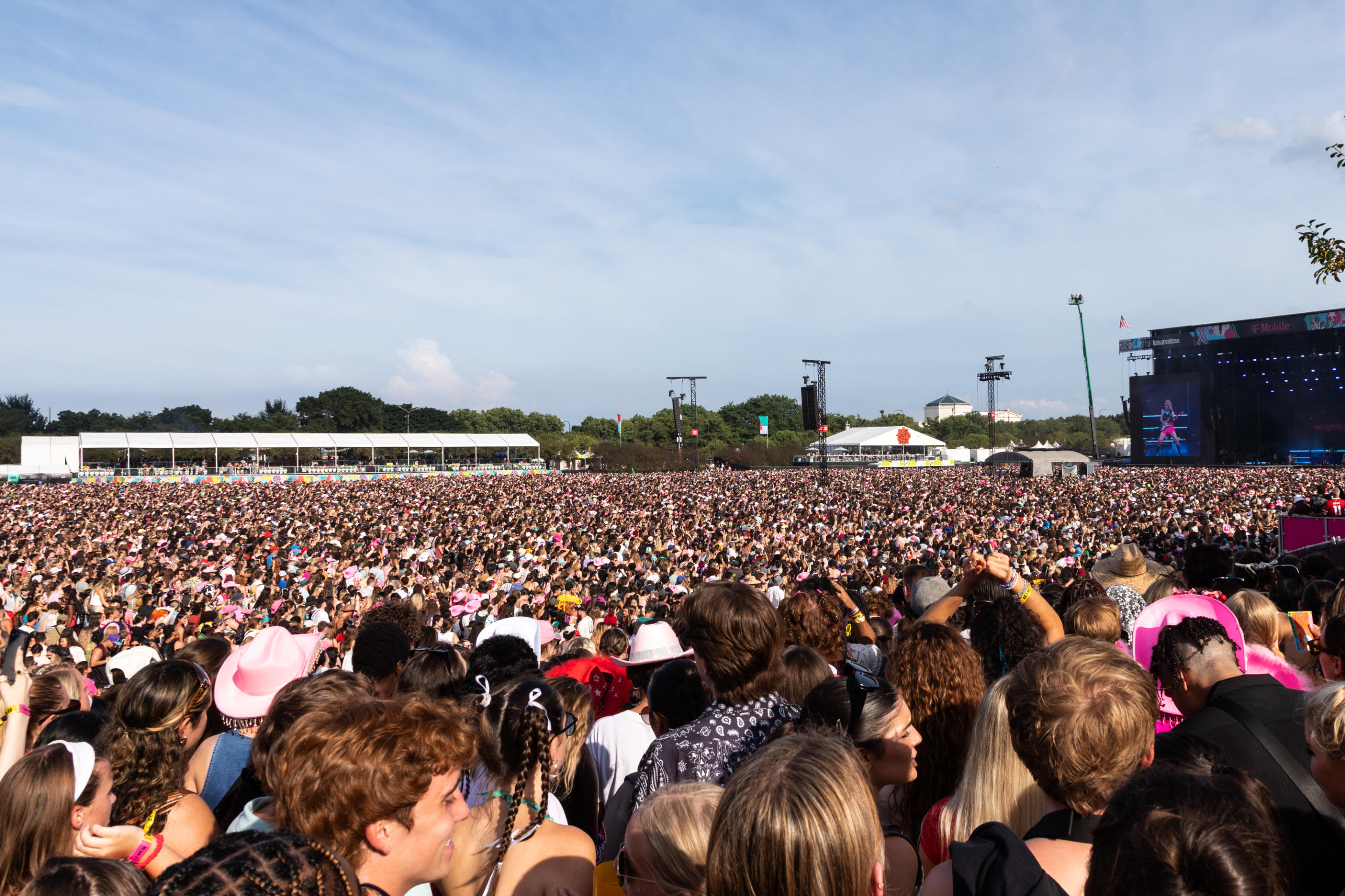 Crowds filled Grant Park in anticipation of Chappell Roan's performance.