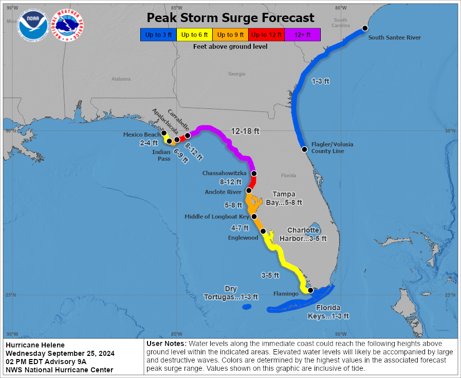 Hurricane Helene tracker Storm forecast to make landfall in Florida at