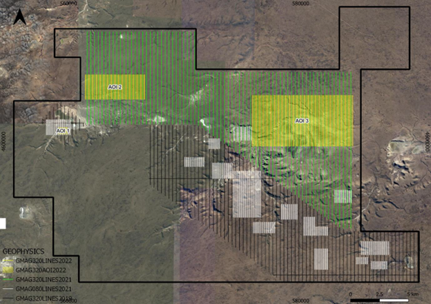 Planned Ground Magnetic program at 160 m spacing