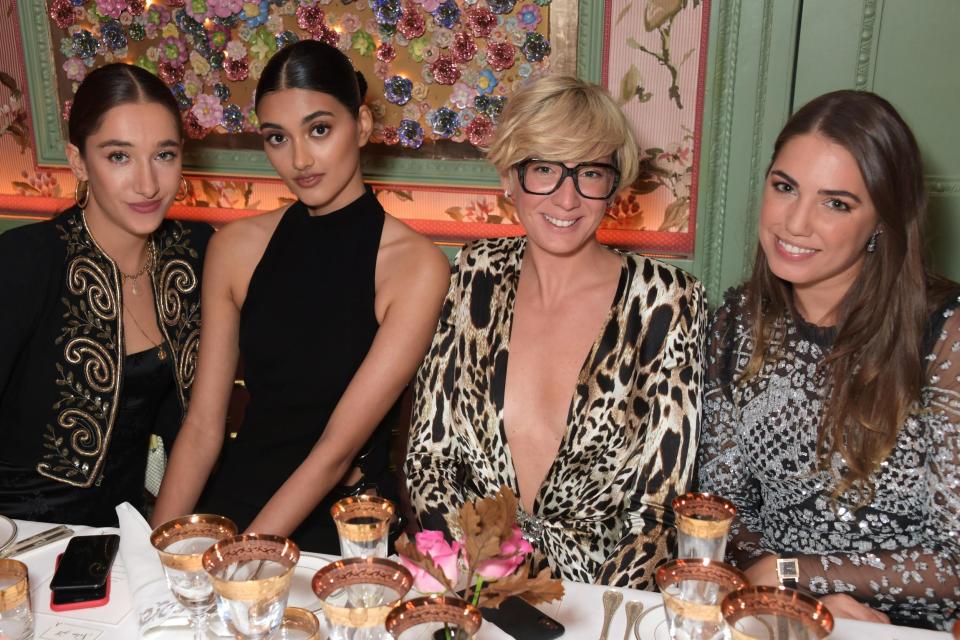 (L to R) Bella Tilbury, Neelam Gill, Casadei Global Marketing and Communications Director Arianna Casadei and Amber Le Bon (Dave Benett/Getty Images for Cas)