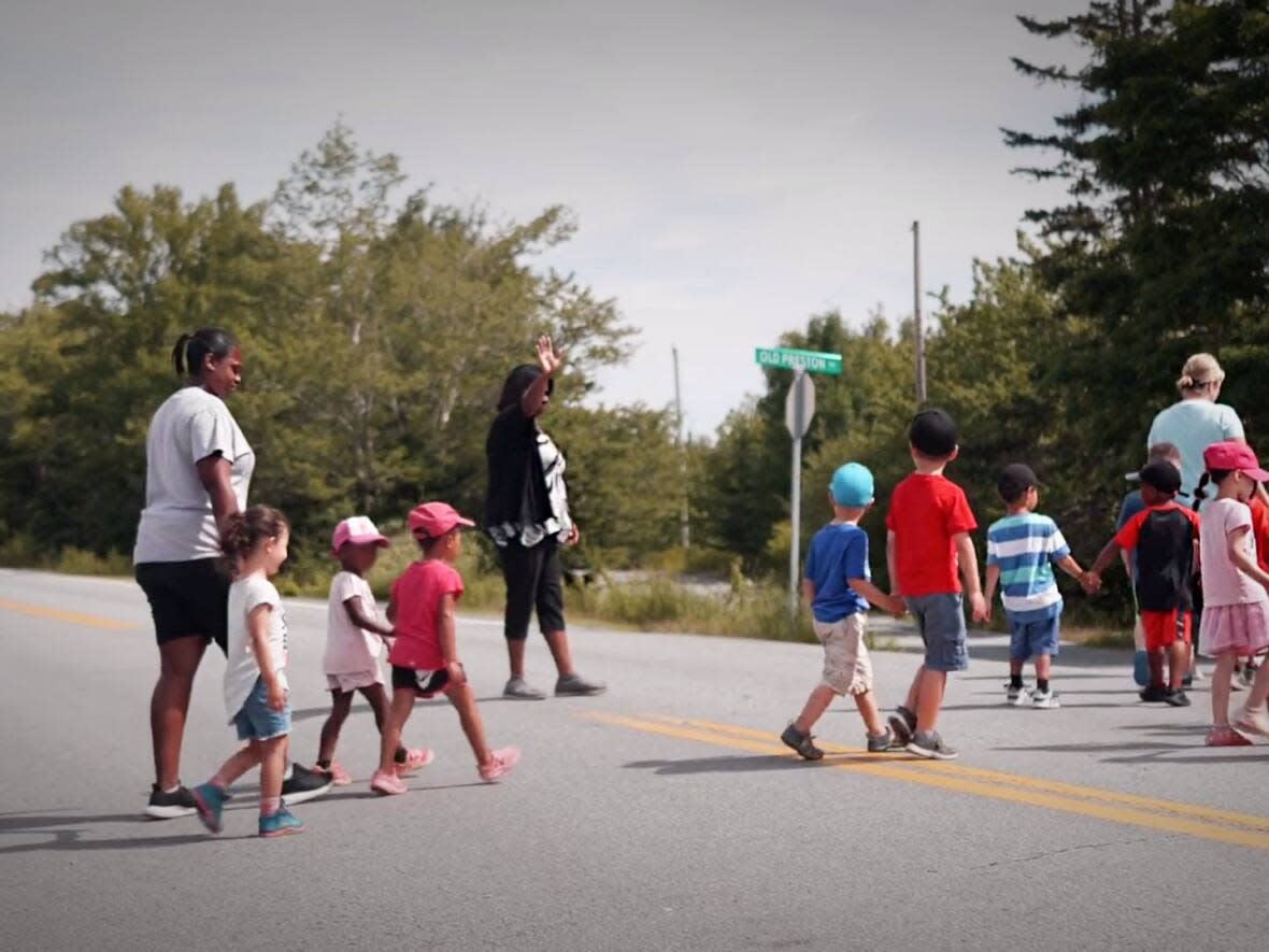 A greenway for East Preston is in the Halifax budget for this year. The project is now included in a wider plan to improve safety for pedestrians and cyclists by building new sidewalks or paving road shoulders. (East Preston Rural Access to Physical Activity Team - image credit)