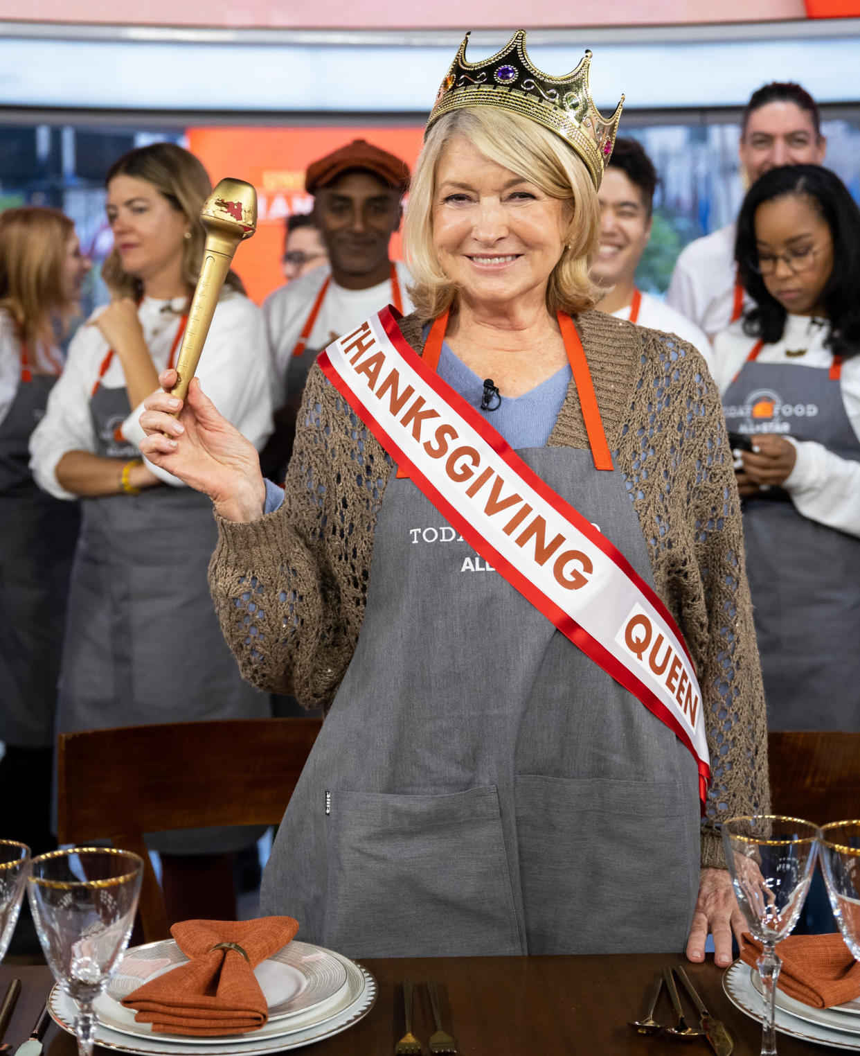 Martha Stewart was crowned the official Queen of Thanksgiving. (Nathan Congleton /  TODAY)