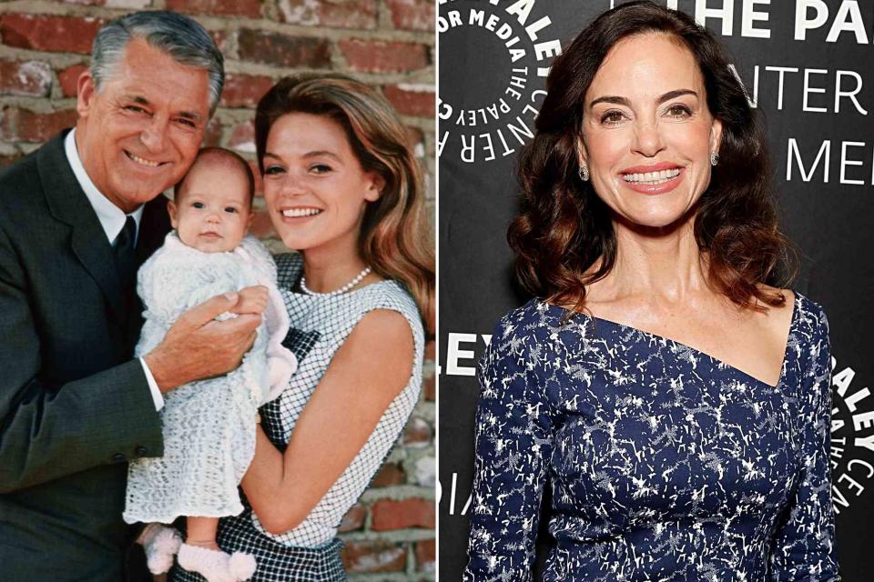 <p>Bettmann ; Dominik Bindl/Getty</p> Left: Cary Grant and Dyan Cannon with their daughter Jennifer Grant Right: Jennifer Grant attends the "Archie" premiere during the PaleyLive NY series on December 04, 2023 in New York City.