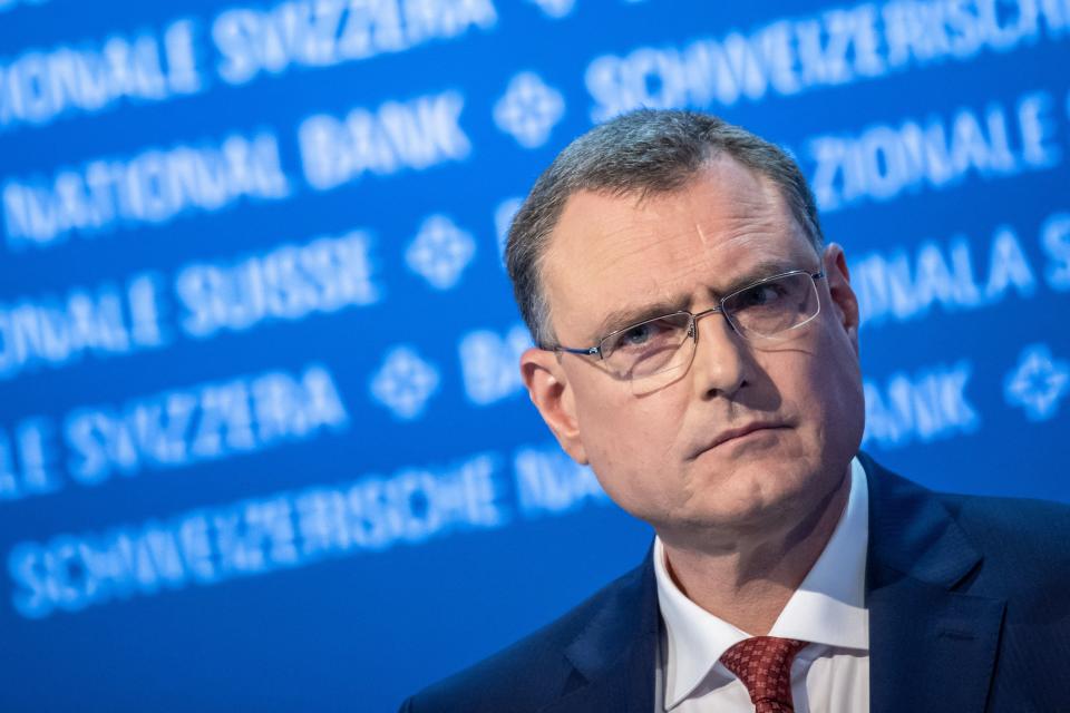 Chairman of the Swiss National Bank (SNB) Thomas Jordan looks on during a general shareholders meeting of the Swiss central bank in Bern on April 28, 2023. (Photo by Fabrice COFFRINI / AFP) (Photo by FABRICE COFFRINI/AFP via Getty Images)