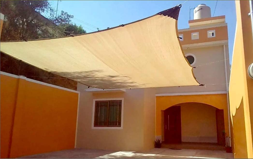 INMATMEX Malla Sombra, Toldo, Malla Sombra para Exteriores, Sombra Lona,Malla Sombra Raschel, Malla Sombra velaria Reforzada Lona,Malla Sombra,Velaria,Reforzada (5x6, Beige)/Amazon.com.mx