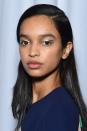 <p><strong>Trend: metallic eyes </strong></p><p>“I took my inspiration from the collection, which is full of different textures and finishes", explained Monica Marmo backstage. That's why the models' skin was very matte - use Nars' <a rel="nofollow noopener" href="http://narscosmetics.co.uk/en_GB/custard-soft-matte-complete-concealer/0607845012801.html" target="_blank" data-ylk="slk:Soft Matte Complete Concealer;elm:context_link;itc:0;sec:content-canvas" class="link ">Soft Matte Complete Concealer</a>, £24, and <a rel="nofollow noopener" href="http://narscosmetics.co.uk/UK/valley-soft-velvet-loose-powder/0607845014270.html" target="_blank" data-ylk="slk:Soft Velvet Loose Powder;elm:context_link;itc:0;sec:content-canvas" class="link ">Soft Velvet Loose Powder</a>, £28 - in contrast to the super shiny metallic silver eyeshadow washed across their eyelids. The shimmering grey shade was from Nars' new Mahe Eyeshadow Quad - out in the autumn - so try their <a rel="nofollow noopener" href="http://narscosmetics.co.uk/UK/interstellar-eye-paint/0607845081494.html" target="_blank" data-ylk="slk:Eye Paint in Interstellar;elm:context_link;itc:0;sec:content-canvas" class="link ">Eye Paint in Interstellar</a>, £19, for now. </p>