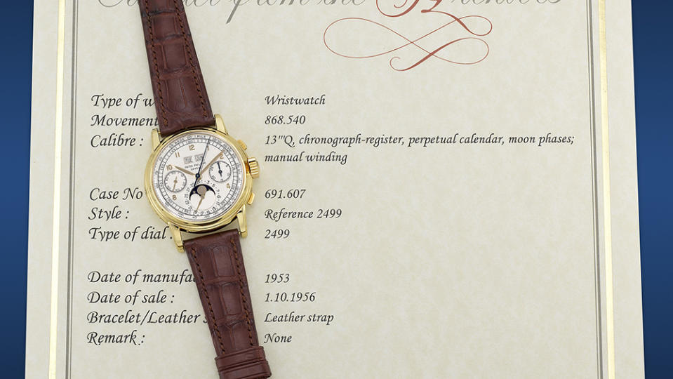 Patek Philippe reference 2499 first series