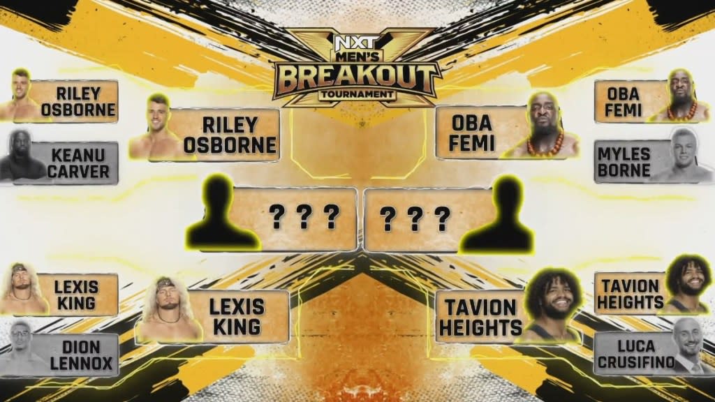 WWE NXT Men's Breakout Tournament Lexis King Tavion Heights