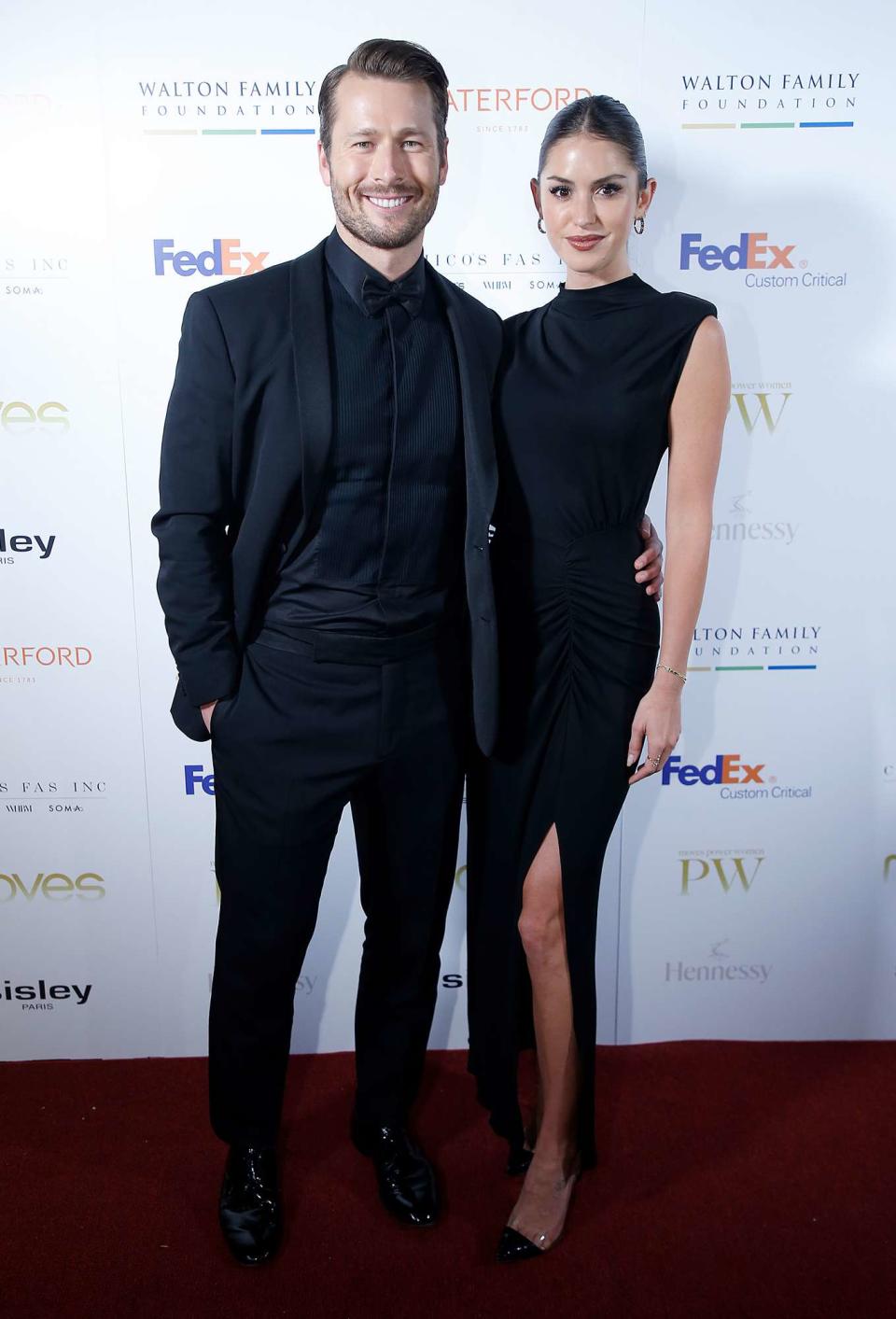 Glen Powell and Gigi Paris attend New York Moves 2021 Power Women Gala at Second Events Space on November 19, 2021 in New York City