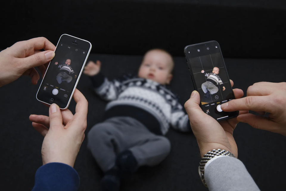 Over-exposed: the average child has their image shared on social media 1,300 times before the age of 13 (Getty Images)