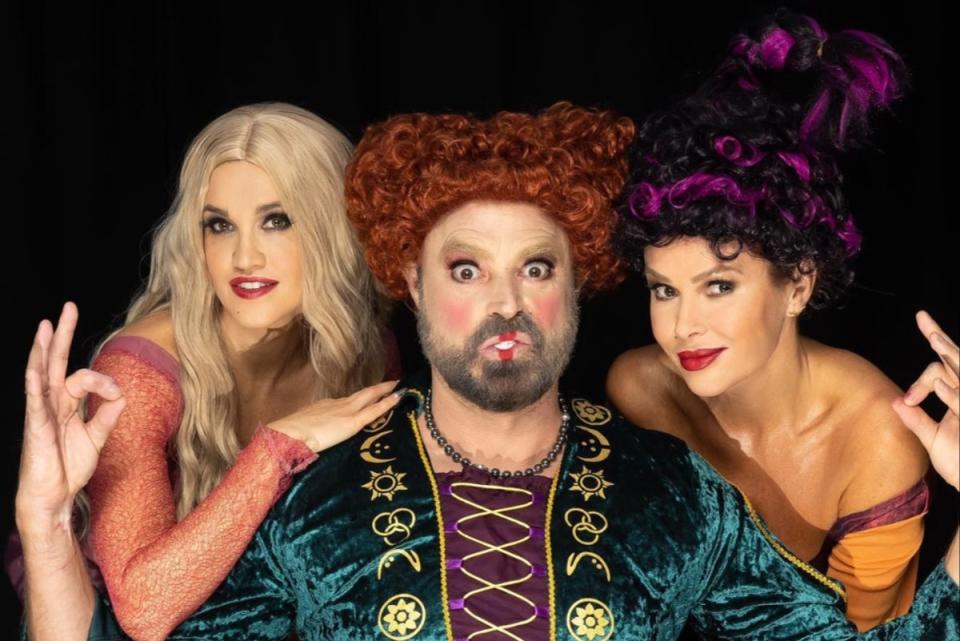 Amanda Holden, Ashley Roberts, and Jamie Theakston dressed up as the Sanderson Sisters for Halloween (Heart Breakfast/Instagram)