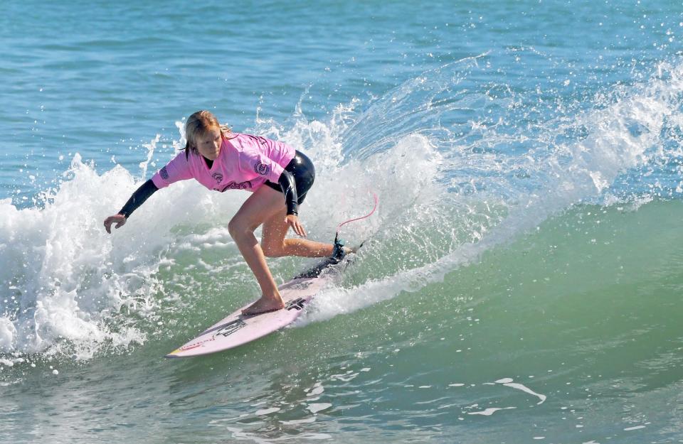 Caitlin Simmers won the Roxy Women's Junior Pro at the 8th Annual Ron Jon Beach 'N Boards Fest at Shepard Park in Cocoa Beach.