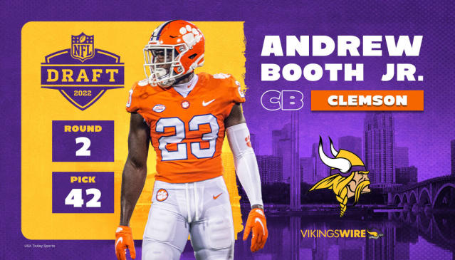 NFL on X: With the No. 42 overall pick in the 2022 @NFLDraft, the @Vikings  select Andrew Booth Jr.! 