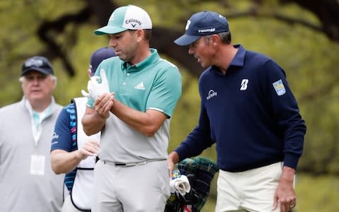 Garcia had an 8-foot putt to win the seventh hole and left it 4 inches short, a frustrating miss. Worse yet was what followed. Such a tap-in typically is conceded in the Dell Technologies Match Play, and the Spaniard walked up and casually rapped it left-handed. The ball spun around the cup, and he picked it up and walked off the green, assuming he remained 1 down through seven holes. One problem: Matt Kuchar never formally conceded the putt - Credit: AP Photo/Eric Gay